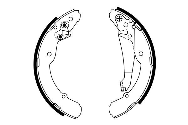 BOSCH 0986487555 Brake Shoe Set Rear 32mm Width Braking System For Seat Skoda VW
