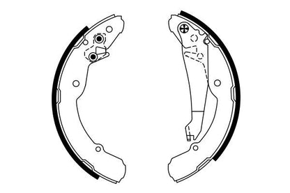 BOSCH 0986487555 Brake Shoe Set Rear 32mm Width Braking System For Seat Skoda VW