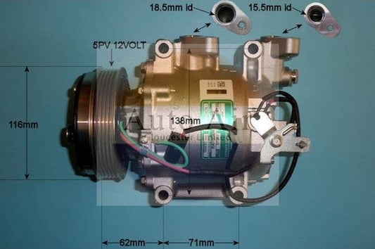 Auto Air 14-9748 A/C Air Con Compressor Air Conditioning Fits Honda Jazz