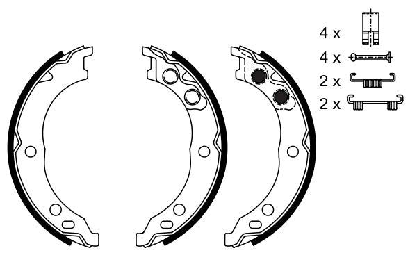 BOSCH 0986487712 Brake Shoe Set For Parking Brake Rear Fits Peugeot Boxer