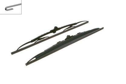 2x BOSCH Wiper Blades (Pair) Fits Audi Cadillac Chevrolet Chrysler Citroen Dodge