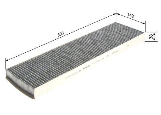 BOSCH 1987432399 Cabin Air Filter 502.5mm Activated Carbon Fits Peugeot 607