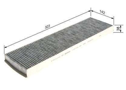 BOSCH 1987432399 Cabin Air Filter 502.5mm Activated Carbon Fits Peugeot 607
