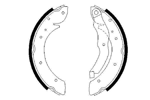 BOSCH 0986487327 Brake Shoe Set Rear 42mm Width Braking System Fits BMW 3 Series