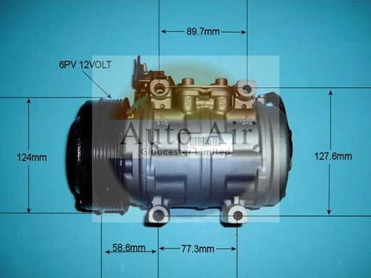 AUTO AIR 14-6080R Air Conditioning Compressor Fits Mercedes-Benz 124 S-Class