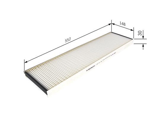 BOSCH 1987431180 Cabin Pollen Air Filter 552mm Length 30mm Height Replacement