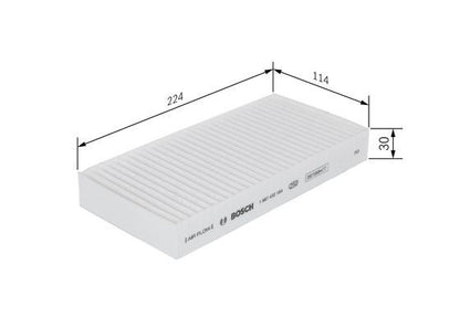 BOSCH 1987432184 Cabin Air Filter 224mm Particulate Fits Chrysler PT Cruiser