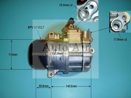 Auto Air 14-0048 A/C Compressor Air Conditioning Fits Land Rover Range Rover