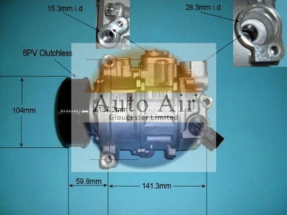 AUTO AIR 14-9703 Air Compressor A/C Air Conditioning Fits Audi A4 Seat Exeo