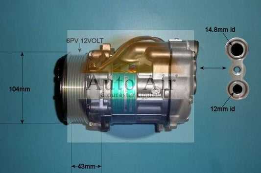 AUTO AIR 14-0286 Air Conditioning Compressor Fits Seat Arosa VW Polo Polo Van