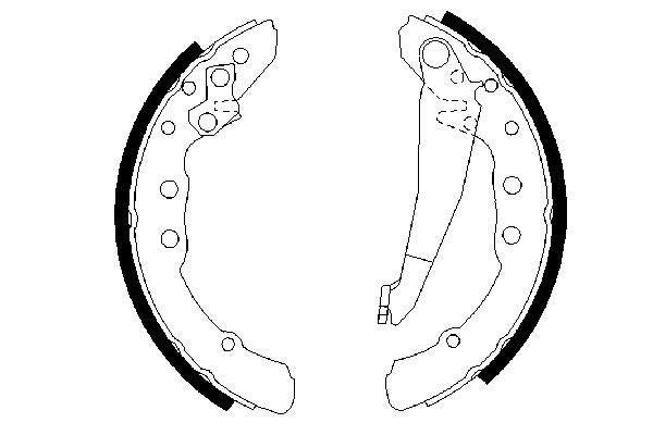 BOSCH 0986487281 Brake Shoe Set Rear 40mm Width Braking System Fits Audi Seat VW