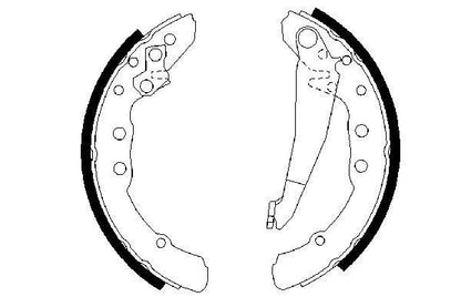 BOSCH 0986487281 Brake Shoe Set Rear 40mm Width Braking System Fits Audi Seat VW
