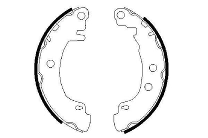BOSCH 0986487550 Brake Shoe Set Rear 39mm Width Braking Fits Renault Megane