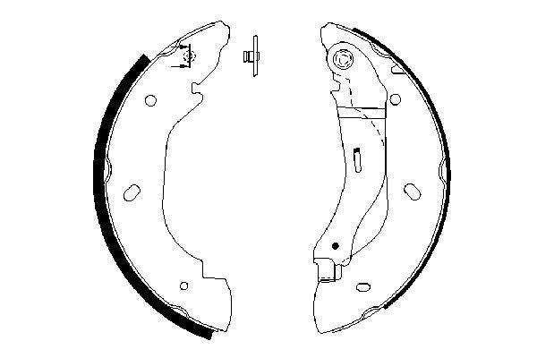 BOSCH 0986487660 Brake Shoe Set Rear 52mm Width For Ford Transit Transit Tourneo