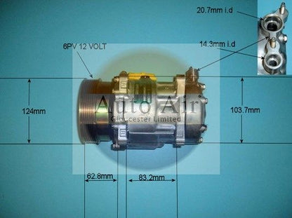 AUTO AIR 14-1239 Air Compressor A/C Air Conditioning Fits Citroen Fiat Peugeot