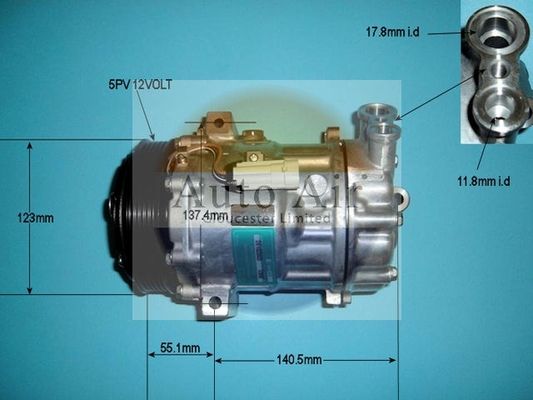 AUTO AIR 14-1269 Air Compressor A/C Air Con Air Conditioning Fits Fiat Vauxhall