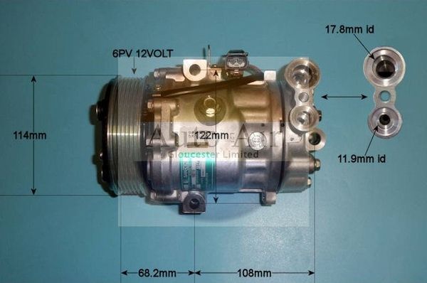 Auto Air 14-1469 A/C Compressor Air Conditioning Fits Citroen Fiat Vauxhall