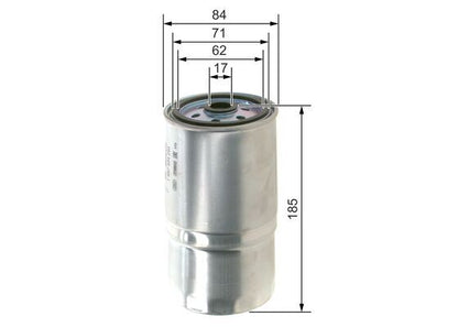 BOSCH 1457434293 Fuel Filter Spin-On 84mm Diameter Fits Alfa Romeo Fiat