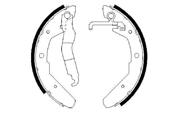 BOSCH 0986487279 Brake Shoe Set Rear Fits VW Transporter Transporter / Caravelle