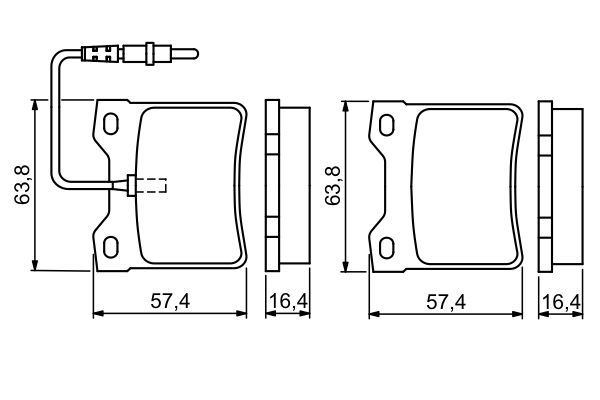 BOSCH 0986494055 Brake Pad Set For Disc Brake Rear Fits Peugeot 406 605 607