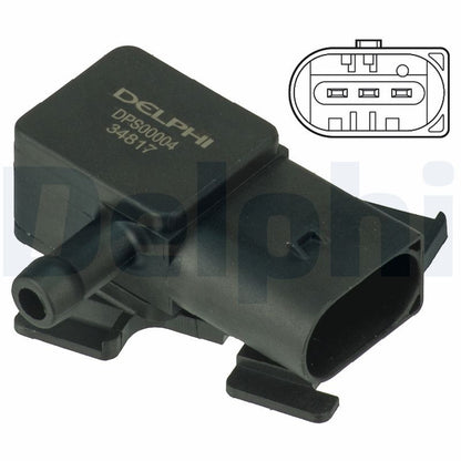 Exhaust Pressure Sensor 3 Pins Fits BMW Mini 13627805152 DELPHI DPS00004