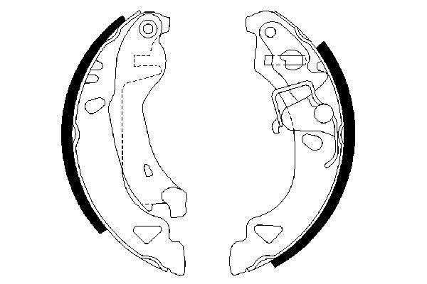 BOSCH 0986487317 Brake Shoe Set Rear 32mm Width Fits Fiat Brava Bravo Punto