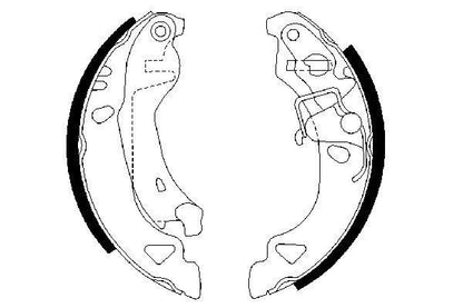 BOSCH 0986487317 Brake Shoe Set Rear 32mm Width Fits Fiat Brava Bravo Punto