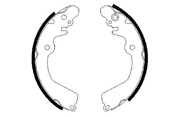 BOSCH 0986487451 Brake Shoe Set Rear 36mm Width Braking System Fits Mitsubishi