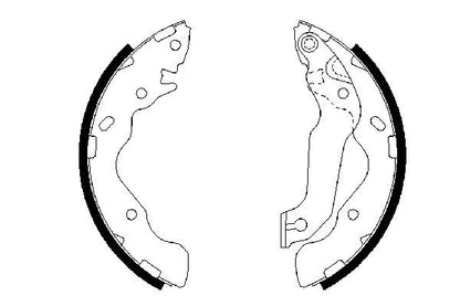 BOSCH 0986487673 Brake Shoe Set Rear 38mm Width Braking System Fits Hyundai Kia