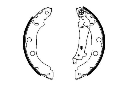 BOSCH 0986487699 Brake Shoe Set Rear Fits Nissan Kubistar Primera Renault Kangoo