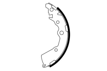 BOSCH 0986487797 Brake Shoe Set Rear 26.5mm Width Braking System For Kia Picanto