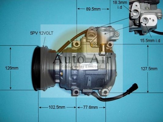 AUTO AIR 14-4342R Air Compressor A/C Air Conditioning Fits Toyota Avensis