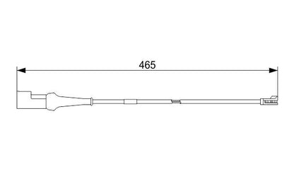 BOSCH 1987473573 Brake Pad Wear Warning Contact Rear 465mm Length Fits Ford