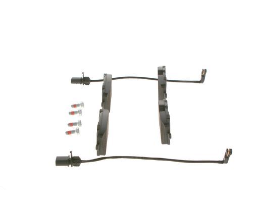 BOSCH 0986494446 Brake Pads Rear Low-Metallic With Anti-Squeak Plate For Audi A8