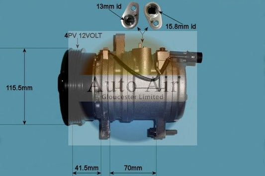 AUTO AIR 14-1049 Air Compressor A/C Air Con Air Conditioning Fits Kia Picanto