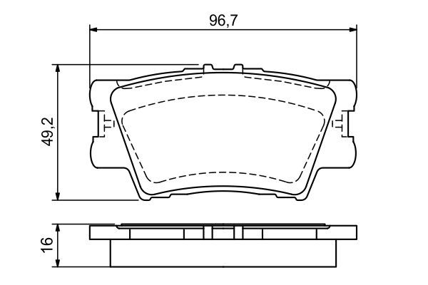 BOSCH 0986494154 Brake Pad Set For Disc Brake Rear Fits Toyota Camry RAV4