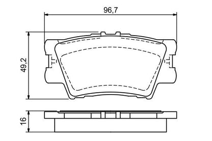 BOSCH 0986494154 Brake Pad Set For Disc Brake Rear Fits Toyota Camry RAV4