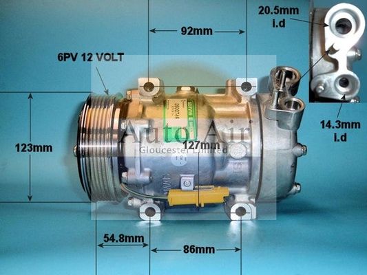 AUTO AIR 14-1248 Air Compressor A/C Air Conditioning Fits Citroen Fiat Peugeot