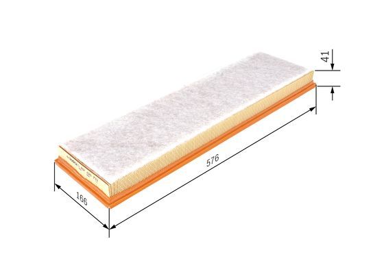 BOSCH 1457429793 Air Filter 575.5mm Insert Fits BMW 3 Series 5 Series 7 Series