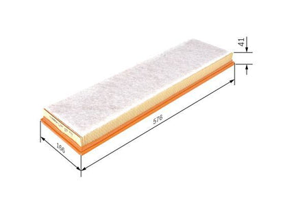 BOSCH 1457429793 Air Filter 575.5mm Insert Fits BMW 3 Series 5 Series 7 Series