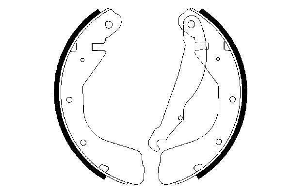 BOSCH 0986487264 Brake Shoe Set Rear Fits Chevrolet Daewoo Opel Vauxhall