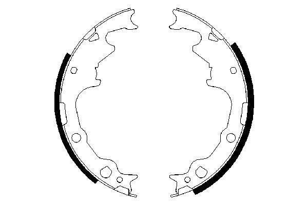 BOSCH 0986487396 Brake Shoe Set Rear 66mm Width Fits Chrysler Dodge Jeep