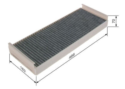 BOSCH 1987431458 Cabin Air Filter 466mm Activated Carbon For MAN RENAULT NEOPLAN