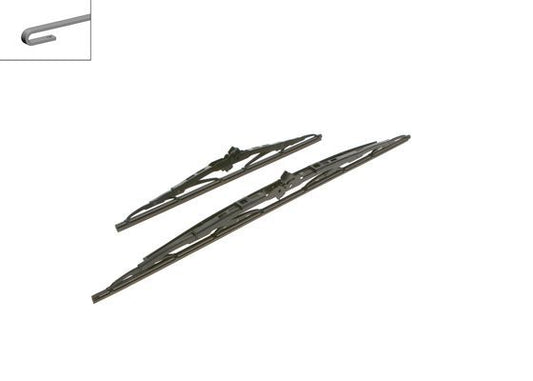 2x BOSCH Wiper Blades (Pair) Fits Chevrolet Dodge Honda Hyundai Kia Lada Mazda