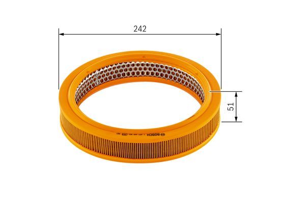 BOSCH 1457429953 Air Filter 242mm Outer Ø Insert 53mm Height Fits Fiat Lancia