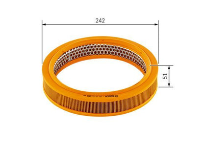 BOSCH 1457429953 Air Filter 242mm Outer Ø Insert 53mm Height Fits Fiat Lancia