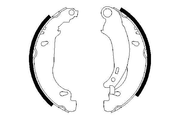 BOSCH 0986487568 Brake Shoe Set Rear 32mm Width Fits Peugeot 206 206 Van 206+