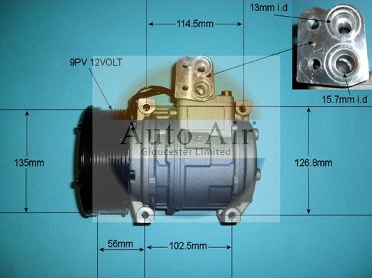 AUTO AIR 14-0040 Air Compressor A/C Air Con Air Conditioning Fits Ford Cortina