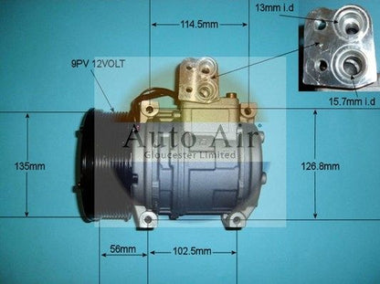 AUTO AIR 14-0040 Air Compressor A/C Air Con Air Conditioning Fits Ford Cortina