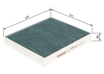 BOSCH 0986628536 Cabin Air Filter Fits Ford Focus Volvo C30 C70 S40 V50